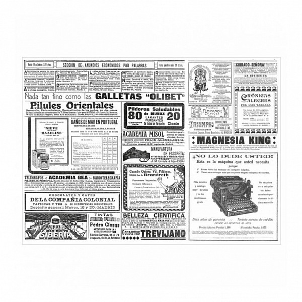 Подкладка настольная сервировочная (плейсмет) Garcia de Pou Газета белая, 31*43 см, бумага, 500 шт фото