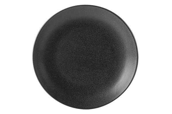 Тарелка безбортовая Porland 30 см фарфор цвет черный Seasons (187630) фото
