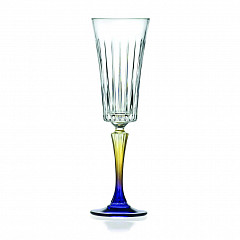 Бокал-флюте для шампанского RCR Cristalleria Italiana 210 мл хр. стекло цветной Style Gipsy в Екатеринбурге, фото