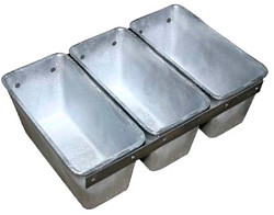 Форма хлебная Спика алюминиевая литая №7 (220х110х115) мм, 3-секционная в Екатеринбурге фото