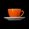 Чайная пара Corone 200мл, оранжевый Gusto фото
