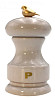 Мельница для перца Bisetti 11 см, бук лакированный, цвет белый, с птичкой Bird (BIS01.00320P.320) фото