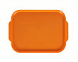 Поднос столовый с ручками Luxstahl 450х355 мм светло-оранжевый