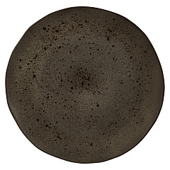 Тарелка мелкая безбортовая Style Point Stone Black 31,5 см, цвет черный, Q Authentic (QU53336) в Екатеринбурге, фото