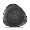 Тарелка мелкая треугольная Churchill Stonecast Raw Black SRBLTR91 фото