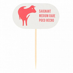 Маркировка-флажок для стейка Garcia de Pou MEDIUM RARE 8 см, 100 шт в Екатеринбурге, фото