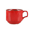 Чашка чайная Porland 177 мл, стопируемая, цвет красный Seasons (322107)