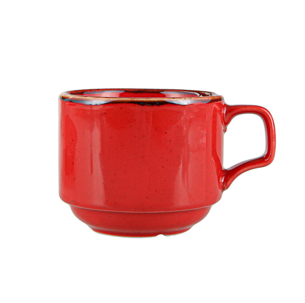 Чашка чайная Porland 177 мл, стопируемая, цвет красный Seasons (322107) фото