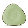 Тарелка мелкая треугольная Churchill Stonecast Sage Green Lotus SSASTR101 фото
