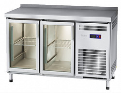 Холодильный стол Abat СХС-70-01 неохлаждаемая столешница с бортом (дверь-стекло, дверь-стекло) в Екатеринбурге фото