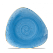 Тарелка мелкая треугольная Churchill Stonecast Cornflower Blue SCFSTR71 19,2см, без борта