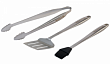 Набор инструментов из нержавеющей стали: кисточка, лопатка, щипцы  116901