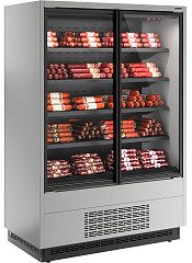 Холодильная горка Полюс FC20-07 VV 1,0-1 0300 STANDARD фронт X1 бок металл (9006-9005) в Екатеринбурге, фото