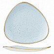 Тарелка мелкая треугольная Churchill Stonecast Duck Egg Blue SDESTR121