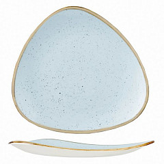 Тарелка мелкая треугольная Churchill Stonecast Duck Egg Blue SDESTR121 в Екатеринбурге фото