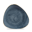 Тарелка мелкая треугольная  Stonecast Blueberry SBBSTR91 22,9см, без борта