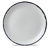Тарелка мелкая Dudson Harvest Ink 28,8 см, белая с синим кантом HVINEV111 фото