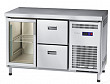 Холодильный стол Abat СХС-60-01-СО охлаждаемая столешница без борта (ящики 1/2, дверь-стекло)